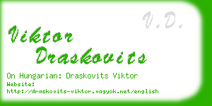 viktor draskovits business card